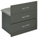 Danbury 3 - drawer Makeup Vanity & Stool Set Grey High Gloss - Walo Furniture