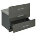 Danbury 3 - drawer Makeup Vanity & Stool Set Grey High Gloss - Walo Furniture