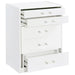 Danbury 3 - drawer Makeup Vanity & Stool Set White High Gloss - Walo Furniture