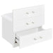 Danbury 3 - drawer Makeup Vanity & Stool Set White High Gloss - Walo Furniture