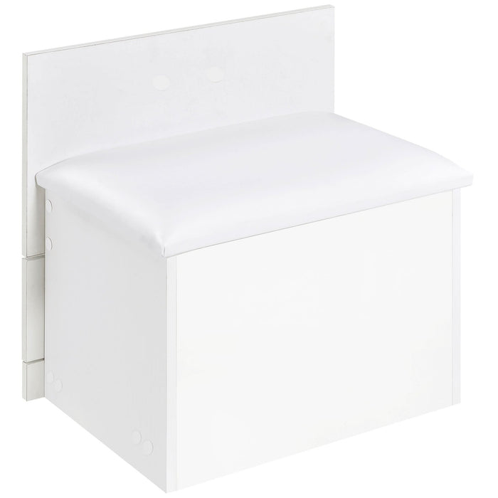 Danbury 3 - drawer Makeup Vanity & Stool Set White High Gloss - Walo Furniture