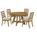 Danvers 5 - piece Dining Table Set Brown Oak and Latte - Walo Furniture