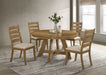 Danvers 5 - piece Dining Table Set Brown Oak and Latte - Walo Furniture