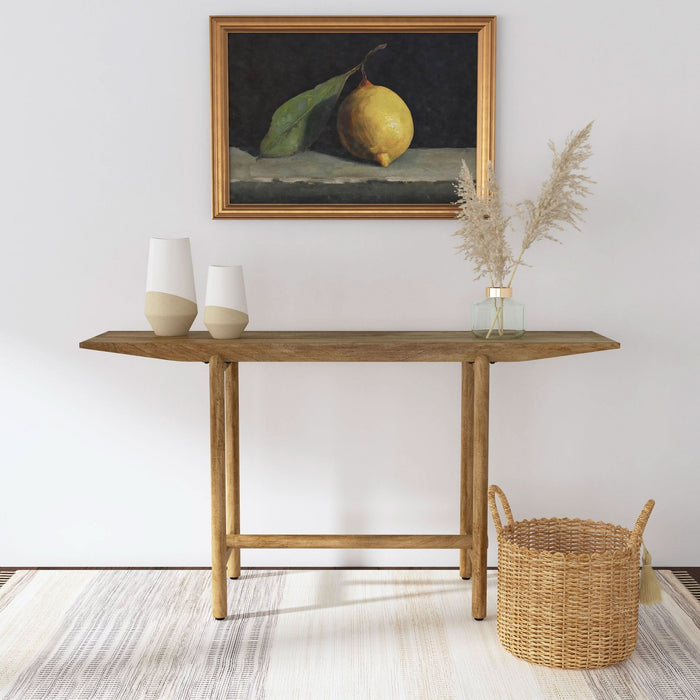 Darius Solid Wood Entryway Console Table Natural Mango - Walo Furniture