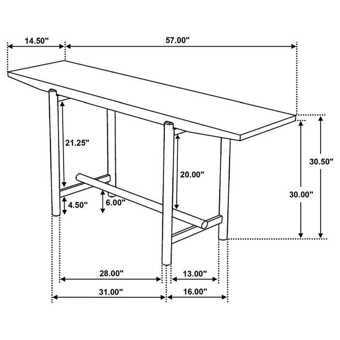 Darius Solid Wood Entryway Console Table Natural Mango - Walo Furniture