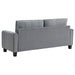 Davis 2 - piece Upholstered Rolled Arm Sofa Grey - Walo Furniture