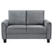 Davis 2 - piece Upholstered Rolled Arm Sofa Grey - Walo Furniture