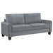 Davis 2 - piece Upholstered Rolled Arm Sofa Grey - Walo Furniture