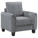 Davis 3 - piece Upholstered Rolled Arm Sofa Grey - Walo Furniture