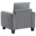 Davis 3 - piece Upholstered Rolled Arm Sofa Grey - Walo Furniture