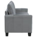 Davis 3 - piece Upholstered Rolled Arm Sofa Grey - Walo Furniture