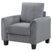 Davis Upholstered Rolled Arm Accent Chair Grey - Walo Furniture