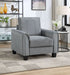 Davis Upholstered Rolled Arm Accent Chair Grey - Walo Furniture