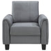 Davis Upholstered Rolled Arm Accent Chair Grey - Walo Furniture