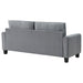 Davis Upholstered Rolled Arm Sofa Grey - Walo Furniture