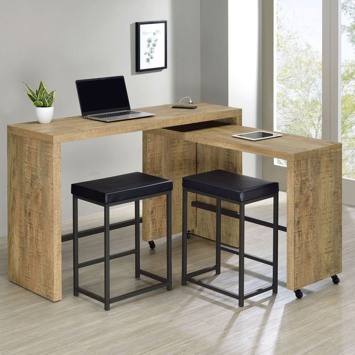 Davista 4 - piece Counter Height Table Set Mango Brown - Walo Furniture