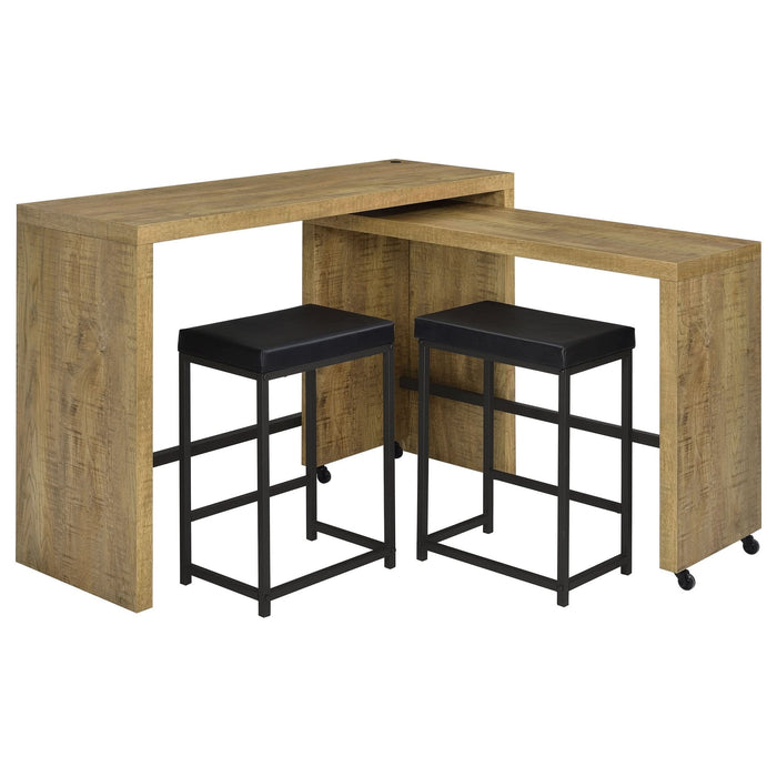 Davista 4 - piece Counter Height Table Set Mango Brown - Walo Furniture