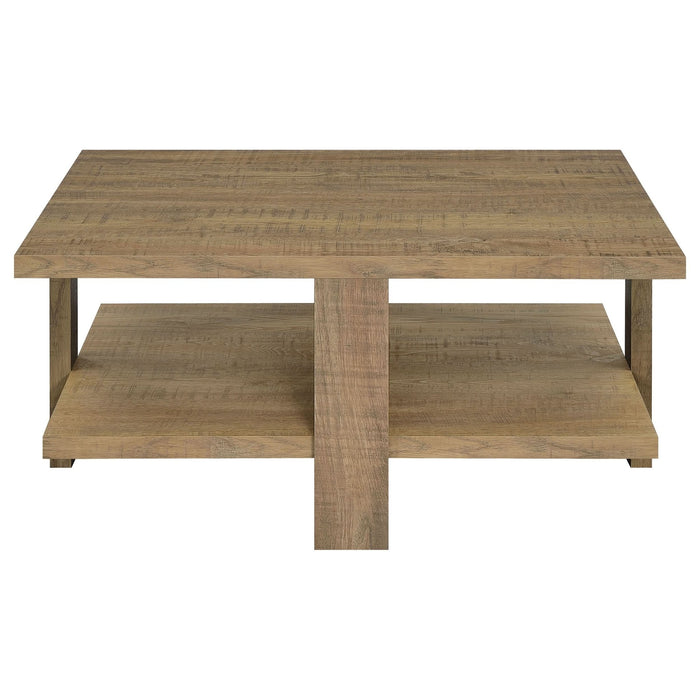 Dawn Square Engineered Wood Coffee Table Mango Brown - Walo Furniture