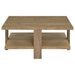 Dawn Square Engineered Wood Coffee Table Mango Brown - Walo Furniture