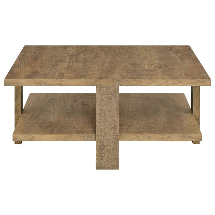 Dawn Square Engineered Wood Coffee Table Mango Brown - Walo Furniture