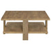 Dawn Square Engineered Wood Coffee Table Mango Brown - Walo Furniture