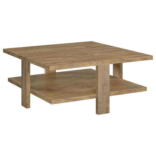 Dawn Square Engineered Wood Coffee Table Mango Brown - Walo Furniture