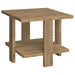 Dawn Square Engineered Wood End Table Mango Brown - Walo Furniture