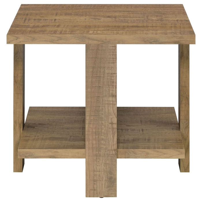 Dawn Square Engineered Wood End Table Mango Brown - Walo Furniture