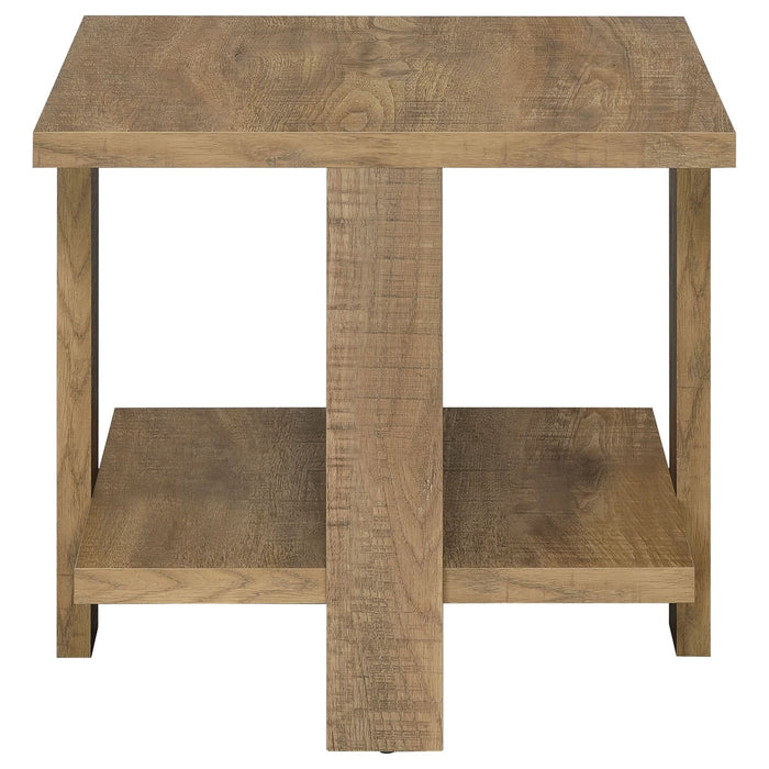 Dawn Square Engineered Wood End Table Mango Brown - Walo Furniture