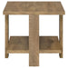 Dawn Square Engineered Wood End Table Mango Brown - Walo Furniture