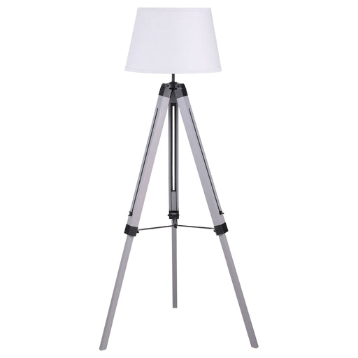 Dayton 56 - inch Empire Shade Metal Tripod Floor Lamp Grey - Walo Furniture