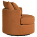 Debbie Upholstered Swivel Accent Chair Burnt Orange - Walo Furniture