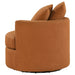 Debbie Upholstered Swivel Accent Chair Burnt Orange - Walo Furniture