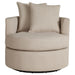 Debbie Upholstered Swivel Accent Chair Camel - Walo Furniture