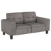 Deerhurst 2 - piece Upholstered Track Arm Sofa Set Charcoal - Walo Furniture