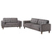 Deerhurst 2 - piece Upholstered Track Arm Sofa Set Charcoal - Walo Furniture