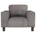 Deerhurst Upholstered Track Arm Tufted Accent Chair Charcoal - Walo Furniture