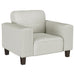 Deerhurst Upholstered Track Arm Tufted Accent Chair Greige - Walo Furniture