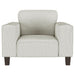 Deerhurst Upholstered Track Arm Tufted Accent Chair Greige - Walo Furniture