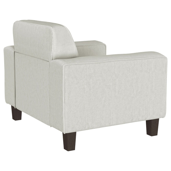 Deerhurst Upholstered Track Arm Tufted Accent Chair Greige - Walo Furniture