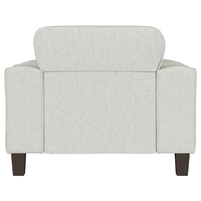 Deerhurst Upholstered Track Arm Tufted Accent Chair Greige - Walo Furniture