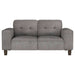 Deerhurst Upholstered Track Arm Tufted Loveseat Charcoal - Walo Furniture