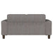 Deerhurst Upholstered Track Arm Tufted Loveseat Charcoal - Walo Furniture