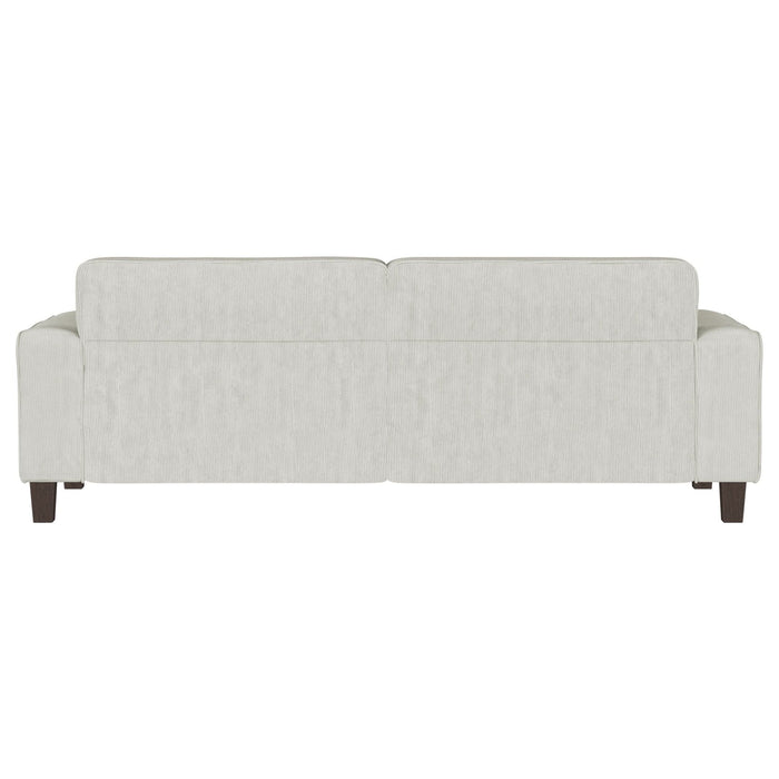 Deerhurst Upholstered Track Arm Tufted Sofa Greige - Walo Furniture