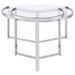 Delia 2 - Piece Round Glass Top Nesting Coffee Table Chrome - Walo Furniture