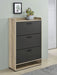 Denia 3 - tier Engineered Wood Shoe Cabinet Grey - Walo Furniture