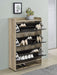 Denia 3 - tier Engineered Wood Shoe Cabinet Grey - Walo Furniture