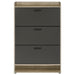 Denia 3 - tier Engineered Wood Shoe Cabinet Grey - Walo Furniture