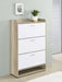 Denia 3 - tier Engineered Wood Shoe Cabinet White - Walo Furniture