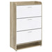 Denia 3 - tier Engineered Wood Shoe Cabinet White - Walo Furniture